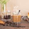 imageNervure 60 Pack Clear Gold Plastic Coffee Mugs with 60 PCS Black Coffee Stirrers  8oz Disposable Coffee Cups with Handles ampamp 5inch Coffee Stirrers  Plastic Tea Cups with Gold Rim for PartyClear