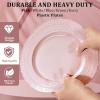 imageNervure 60pcs Pink Plastic Plates  Heavyweight Vintage Disposable Plastic Plates for 30 Guests Include 30pcs 1025 Dinner Plate30pcs 75 Dessert Plate Perfect for Wedding ampamp Party