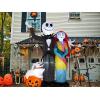 imageNervure 6Ft Halloween Decoration Outdoor Inflatable  Halloween Inflatable Decorations with Skeleton Dog and Pumpkin Blow Up Inflatables with Builtin LED Lights for Yard Garden Lawn DecorHalloween Skeleton