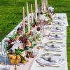 imageNervure 700PCS Gold Plastic Plates  Gold Plastic Dinnerware Sets for 100 Guests  200 Disposable Plates 300 Silverware 100 Cups 100 Napkins for Wedding ampamp PartyWhite and Gold