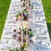 imageNervure 700PCS Gold Plastic Plates  Gold Plastic Dinnerware Sets for 100 Guests  200 Disposable Plates 300 Silverware 100 Cups 100 Napkins for Wedding ampamp PartyWhite and Gold