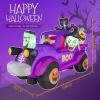 imageNervure 8 Ft Halloween Inflatables Outdoor Decorations  Halloween Inflatable Witch Driving a Car with Black Cat Pumpkin and Frankenstein Buildin LED Light Blow up for Indoor Yard Garden Lawn Decor