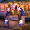 imageNervure 8FT 4th of July Inflatable  Uncle Sam and Bald Eagle Archway Inflatable  Patriotic Independence Day Inflatables with LED Lights Builtin for Flag Day Outdoor Indoor Yard Garden Decorations