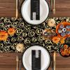 imageNervure Halloween Table Runner  Black JackoLantern Table Runner  Halloween Table Decor for Halloween Party Dinner Table Decoration 13 x 72Inch