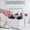imageNervure White Makeup Organizer  Cosmetic Storage Box with Lid  Makeup Organizer Storage Drawersr with Dust Free Cover and Portable Handle for Bathroom Countertop ampamp Dresser ampamp GiftWhite