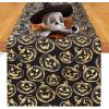 imageNervure Halloween Table Runner  Black JackoLantern Table Runner  Halloween Table Decor for Halloween Party Dinner Table Decoration 13 x 72Inch