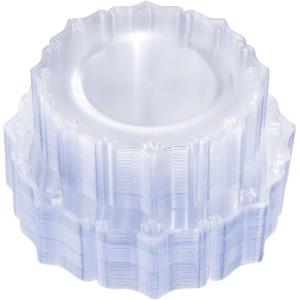 imageNervure 102PCS Disposable Plates  Heavy Duty Clear Dinner 1025quot 51pc ampamp Dessert 75quot 51pc for Weddings ampamp Parties
