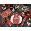imageNervure 100PCS Red Christmas Paper Napkins  Christmas Napkins Disposable  3Ply Heavy Duty Christmas Guest Hand Towels for Home Kitchen Bathroom Winter Holiday Xmas Party Decorative