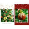 imageNervure 12PCS Red Velvet Christmas Ornaments  Red Christmas Balls  80mm Glitter Tree Decoration with Black Gift Box for Parties DecorationsDark Red