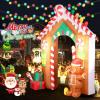 imageNervure 13 FT Christmas Inflatables Outdoor Decorations  Giant Christmas Santa Claus with Reindeer Inflatables  Christmas Blow Up Indoor Outdoor Garden Holiday Yard Christmas Decorationsarchway