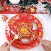 imageNervure 175PCS Blue Plastic Plates  Christmas Plastic Dinnerware Set  Christmas Dog Plates Include 25Dinner Plates 25Salad Plates 25Forks 25Knives 25Spoons 25Cups 25Napkins for ChristmasVintage Christmas Cone