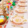 imageNervure 175PCS Blue Plastic Plates  Christmas Plastic Dinnerware Set  Christmas Dog Plates Include 25Dinner Plates 25Salad Plates 25Forks 25Knives 25Spoons 25Cups 25Napkins for ChristmasEaster Egg