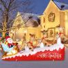 imageNervure 13 FT Christmas Inflatables Outdoor Decorations  Giant Christmas Santa Claus with Reindeer Inflatables  Christmas Blow Up Indoor Outdoor Garden Holiday Yard Christmas DecorationsReindeer
