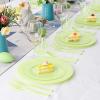 imageNervure 150pcs Green Plastic Plates with Green Hammered Silverware include 25Dinner Plates 25Dessert Plates 25Knives 25Forks 25Spoons ampamp 25Cups for StPatricks Day ampamp Parties ampamp Mothers Day