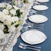 imageNervure 600PCS Silver Plastic Dinnerware  White and Silver Disposable Plates for 100 Guests  200 Disposable Plates 300 Plastic Silverware 100 Cups for Wedding ampamp PartySilver