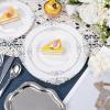 imageNervure 600PCS Silver Plastic Dinnerware  White and Silver Disposable Plates for 100 Guests  200 Disposable Plates 300 Plastic Silverware 100 Cups for Wedding ampamp PartySilver