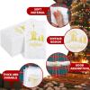 imageNervure 100PCS Christmas Nativity Paper Napkins Scene  The Birth of Jesus Scene Dinner Napkins  Disposable White Gold Paper Napkins Hand Towels for Dinner Holiday Xmas Party Christmas Eve Decor