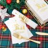 imageNervure 100PCS Christmas Nativity Paper Napkins Scene  The Birth of Jesus Scene Dinner Napkins  Disposable White Gold Paper Napkins Hand Towels for Dinner Holiday Xmas Party Christmas Eve Decor