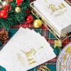imageNervure 100PCS Christmas Nativity Paper Napkins Scene  The Birth of Jesus Scene Dinner Napkins  Disposable White Gold Paper Napkins Hand Towels for Dinner Holiday Xmas Party Christmas Eve Decor