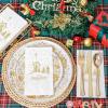 imageNervure 100PCS Christmas Nativity Paper Napkins Scene  The Birth of Jesus Scene Dinner Napkins  Disposable White Gold Paper Napkins Hand Towels for Dinner Holiday Xmas Party Christmas Eve Decor