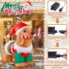 imageNervure 5Ft Christmas Dog Inflatables  Outdoor Christmas Inflatable Decorations  Christmas Blow Up Yard Decorations Builtin LED Lights for PartyDog