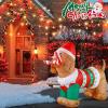 imageNervure 5Ft Christmas Dog Inflatables  Outdoor Christmas Inflatable Decorations  Christmas Blow Up Yard Decorations Builtin LED Lights for PartyDog