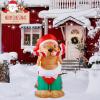 imageNervure 5Ft Christmas Dog Inflatables  Outdoor Christmas Inflatable Decorations  Christmas Blow Up Yard Decorations Builtin LED Lights for PartyDog