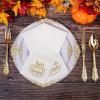 imageNervure 50 PCS Thanksgiving Paper Napkins  Cloth Like Paper Napkins with Gold Pumpkin  Linen Feel Thanksgiving Disposable Hand Towels Napkins for Fall Friendsgiving Dinner Party Bathroom Decor