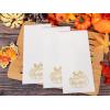 imageNervure 50 PCS Thanksgiving Paper Napkins  Cloth Like Paper Napkins with Gold Pumpkin  Linen Feel Thanksgiving Disposable Hand Towels Napkins for Fall Friendsgiving Dinner Party Bathroom Decor