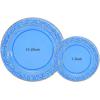 imageNervure 102PCS Blue Plastic Plates  Disposable Blue Party Plates Include 51PCS 1025inch Dinner Plate ampamp 51PCS 75inch Dessert Plate for Wedding ampamp Party ampamp Fathers DayBlue