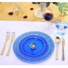 imageNervure 102PCS Blue Plastic Plates  Disposable Blue Party Plates Include 51PCS 1025inch Dinner Plate ampamp 51PCS 75inch Dessert Plate for Wedding ampamp Party ampamp Fathers DayBlue