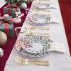 imageNervure 175PCS Christmas Plastic Plates  Christmas Plates and Napkins include 25Dinner Plates 25Dessert Plates 25Forks 25Knives 25Spoons 25Cups 25Christmas Napkins for Christmas Party