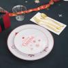 imageNervure 175PCS Christmas Plastic PlatesampampGold Plastic Silverware for Merry ChristmasampampParty includes 25Dinner Plates 25Dessert Plates 25Knives 25Forks 25Spoons 25Christmas Napkins