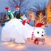 imageNervure 6 FT Christmas Inflatable Polar Bear  Outdoor Christmas Decorations with Penguins Build in LED Lights Blow up Perfect for Christmas Yard Garden Lawn Decorations