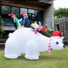 imageNervure 6 FT Christmas Inflatable Polar Bear  Outdoor Christmas Decorations with Penguins Build in LED Lights Blow up Perfect for Christmas Yard Garden Lawn Decorations