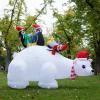 imageNervure 6 FT Christmas Inflatable Polar Bear  Outdoor Christmas Decorations with Penguins Build in LED Lights Blow up Perfect for Christmas Yard Garden Lawn Decorations