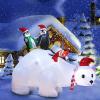 imageNervure 6 FT Christmas Inflatable Polar Bear  Outdoor Christmas Decorations with Penguins Build in LED Lights Blow up Perfect for Christmas Yard Garden Lawn Decorations