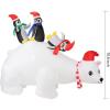 imageNervure 6 FT Christmas Inflatable Polar Bear  Outdoor Christmas Decorations with Penguins Build in LED Lights Blow up Perfect for Christmas Yard Garden Lawn Decorations