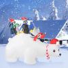 imageNervure 6 FT Christmas Inflatable Polar Bear  Outdoor Christmas Decorations with Penguins Build in LED Lights Blow up Perfect for Christmas Yard Garden Lawn Decorations