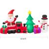 imageNervure 95FT Christmas Inflatable Santa Claus with Tree and Snowman  Christmas Inflatables Outdoor Decorations with LED Lights Builtin Perfect for Christmas Yard and Garden