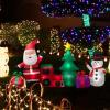 imageNervure 95FT Christmas Inflatable Santa Claus with Tree and Snowman  Christmas Inflatables Outdoor Decorations with LED Lights Builtin Perfect for Christmas Yard and Garden
