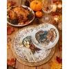 imageNervure 60PCS Thanksgiving Plastic Plates  Vintage Turkey Dinnerware Set Includes 30PCS 1025quot Dinner Plate ampamp 30PCS 75quot Dessert Plate Heavy duty ampamp Reusable Plates Perfect for Thanksgiving PartyMulticolor