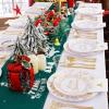 imageNervure 175PCS Christmas Plastic Plates  White and Gold Disposable Plates Sets Include 25Dinner Plate 25Dessert Plate 25Forks 25Knives 25Spoons 25Cups 25 Napkins Perfect for Christmas PartyTraditional Merry Christams