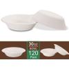 imageNervure 120PCS Biodegradable Paper Bowls  30OZ Compostable Bowls Heavy Duty NatureMade by 100 Sugar Cane Fibers Microwave Hot Food Safe30OZ
