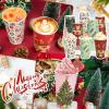 imageNervure 100 Pack Christmas Coffee Cups  16oz Christmas Disposable Paper Cups with Black Lids  4 Designs To Go Xmas Cups for Hot Chocolate Hot Cocoa Xmas Holiday Dinner Party