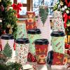 imageNervure 100 Pack Christmas Coffee Cups  16oz Christmas Disposable Paper Cups with Black Lids  4 Designs To Go Xmas Cups for Hot Chocolate Hot Cocoa Xmas Holiday Dinner Party