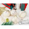 imageNervure 12PCS Velvet Christmas Ornaments  Beige Glitter Balls  80mm Gift Box for Christmas Parties DecorationsBeige