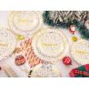 imageNervure 175PCS Christmas Plates  White and Gold Disposable Plates Include 25Dinner Plates 25Dessert Plates 25Forks 25Knives 25Spoons 25Cups 25 Napkins Perfect for Christmas