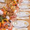 imageNervure 175PCS Thanksgiving Plastic Plates ampamp Pre Rolled Napkins Gold Plastic Cutlery Include 25Dinner Plate 25Dessert Plate 25Cups 25Knives 25Forks 25Spoons 25Napkins for ThanksgivingWhite Gold