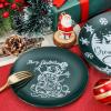 imageNervure 60 Pieces Christmas Plastic Plates  Green and White Plates with Snowflake and Snowman Including 30 1025 inch Dinner Plates and 30 75 inch Dessert Plates for Christmas Party